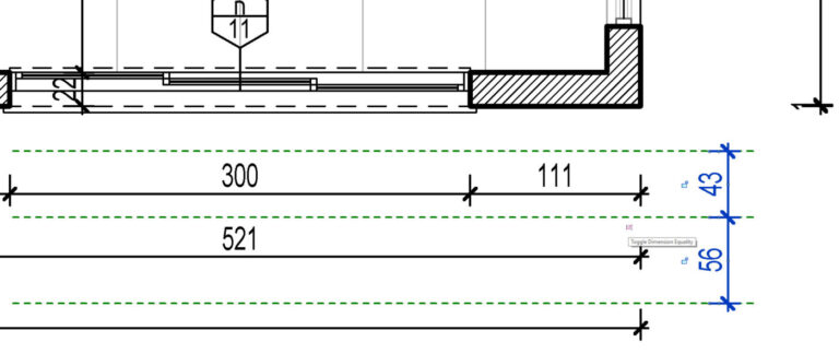 סנכרון מיקום מידות ב-Revit - שלב 6
